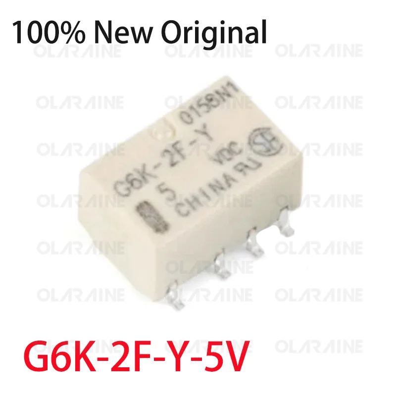 5/10/100Pcs G6K-2F-Y-5V Signal relay SMD, 6.5x10mm