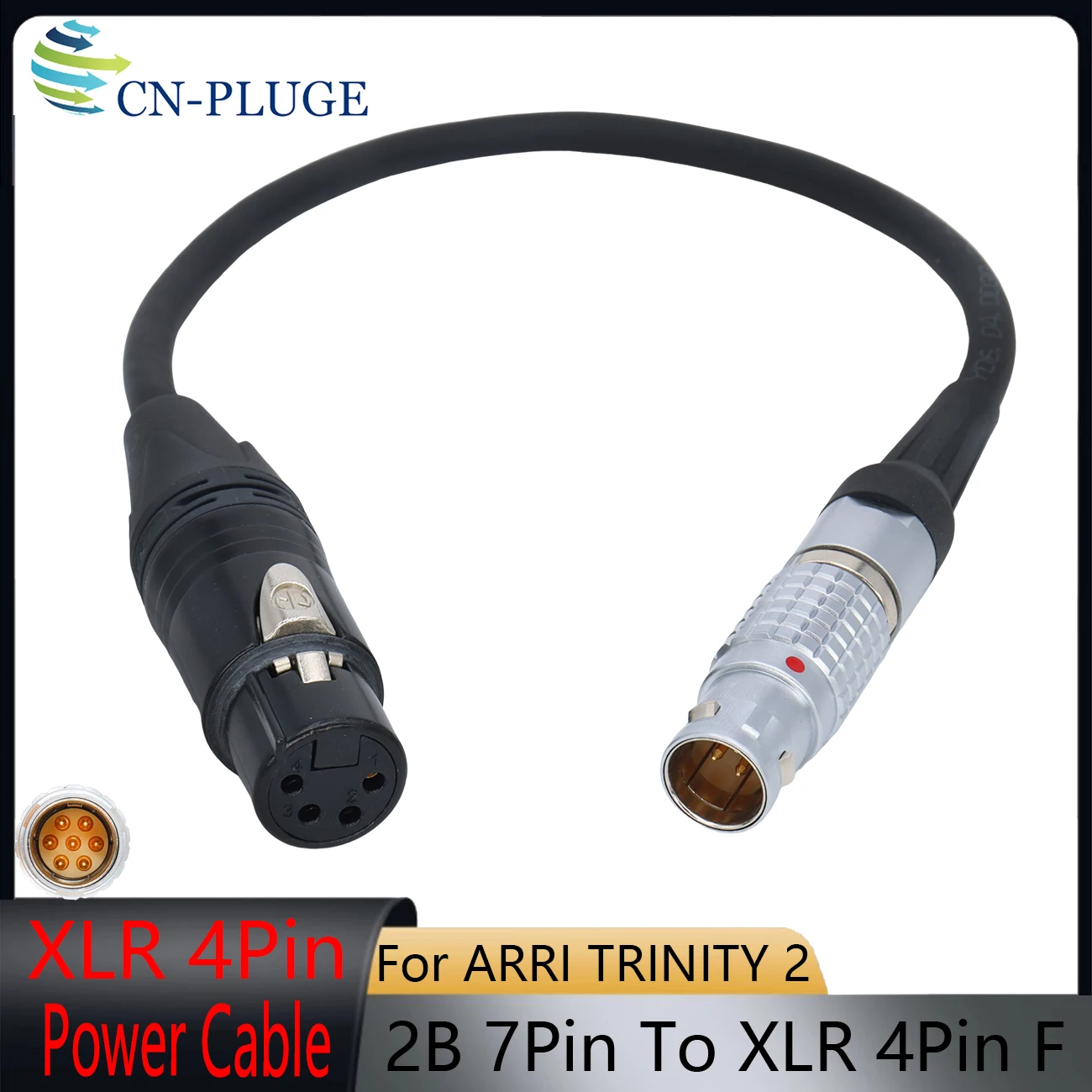 ARRI TRINITY2  2B 7Pin to XLR 4Pin For Sony CineAlta Venice 2/Venice B/Canon C400/C500/C700 /Blackmagic Camera Power Cable