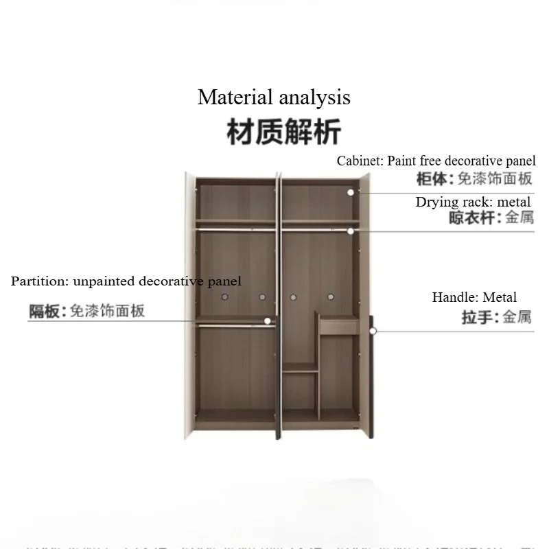 Nordische Kleiderschränke, Organizer, Aufbewahrung, Kleiderschrank, Ankleideschrank/Schrank, Kleiderschränke, Tröster aus Holz, Schlafzimmermöbel