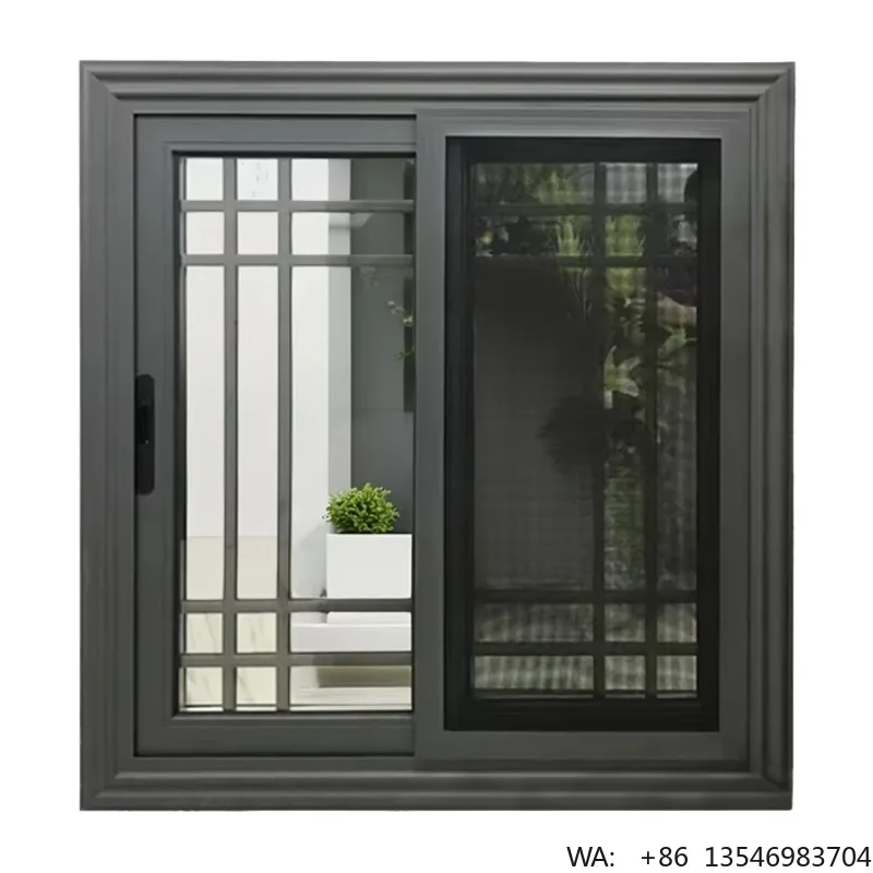 Commercial Modern Balcony Folding Energy Efficient Aluminum Alloy Frame Double Glass Thermal Break Sliding Window Energy Star