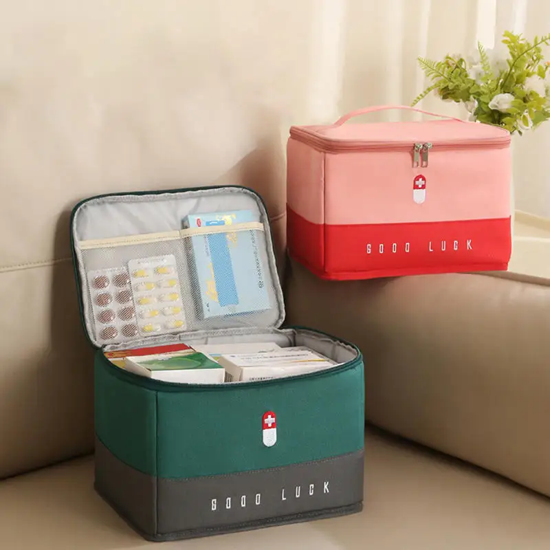 M/L Medical Emergency Kit Portable Medicine Storage Organizers Large Capacity Storage Bag Household Storage Organization