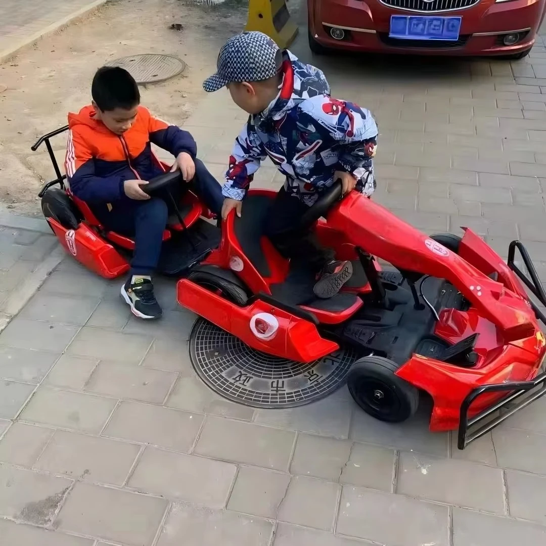 Adul Kds Electric 4-Wheel Go-Kart Ride-On Car 350W Engine 25Km/H هيكل فولاذي