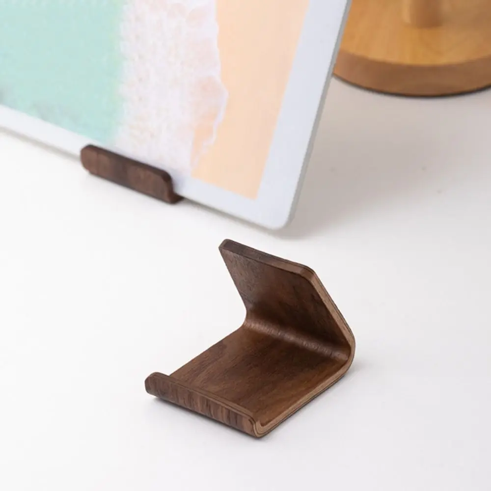 

Stable Solid Wood Phone Holder Multifunctional Minimalist Desktop Mobile Phone Stand Elegant Universal Phone Kickstand