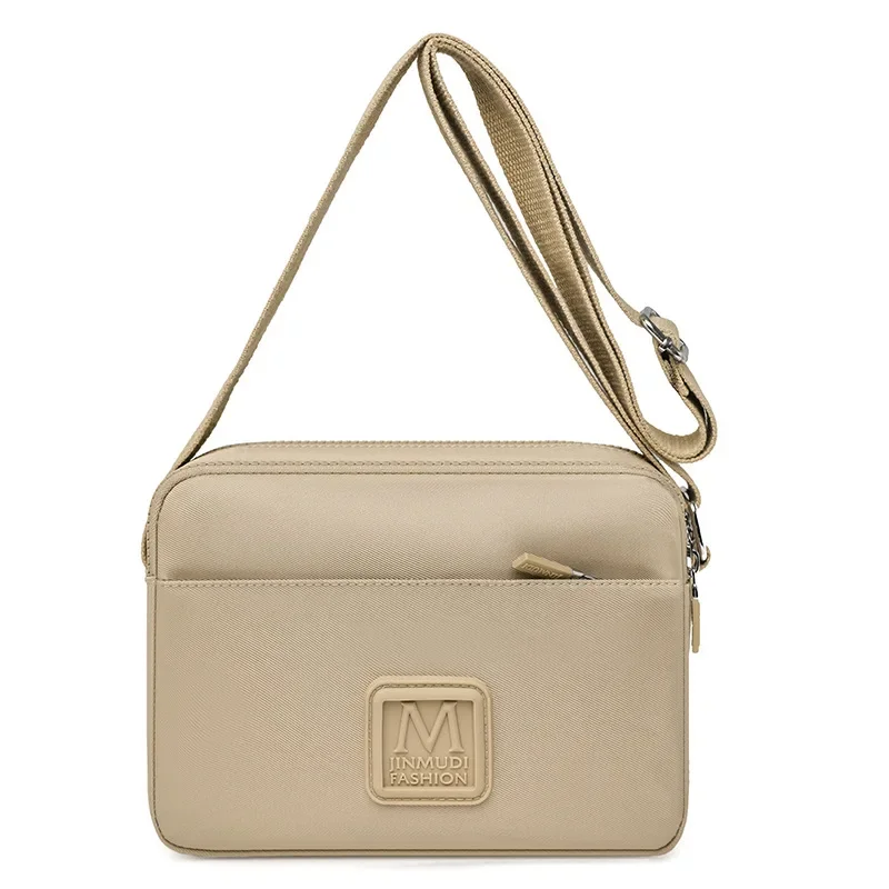 2024  New Nylon Solid Color Messenger Bag Women's Small Square Bag Oxford Cloth Travel Fashion Versatile Shoulder Bag image 2