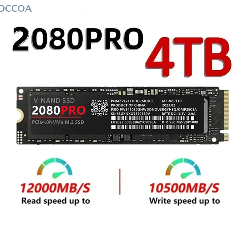 4TB Ssd Solid State 2080pro Hard Drive Naff M.2 Ssd Nvme PCIE 4.0