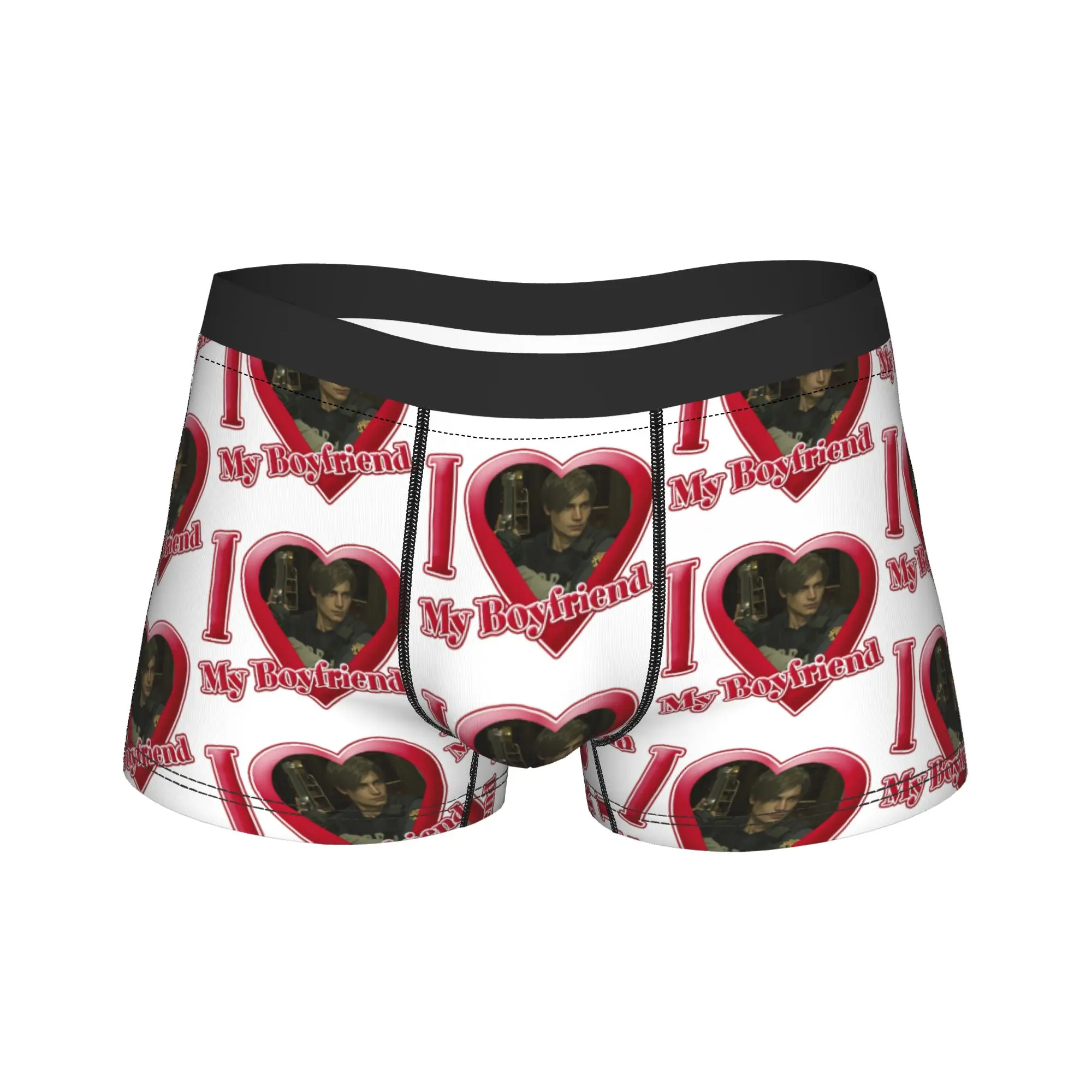 

I Love My Boyfriend Leons Kennedy Game Men's Underwear Boxer Briefs Shorts Panties Fashion Mid Waist Underpants for Male S-XXL