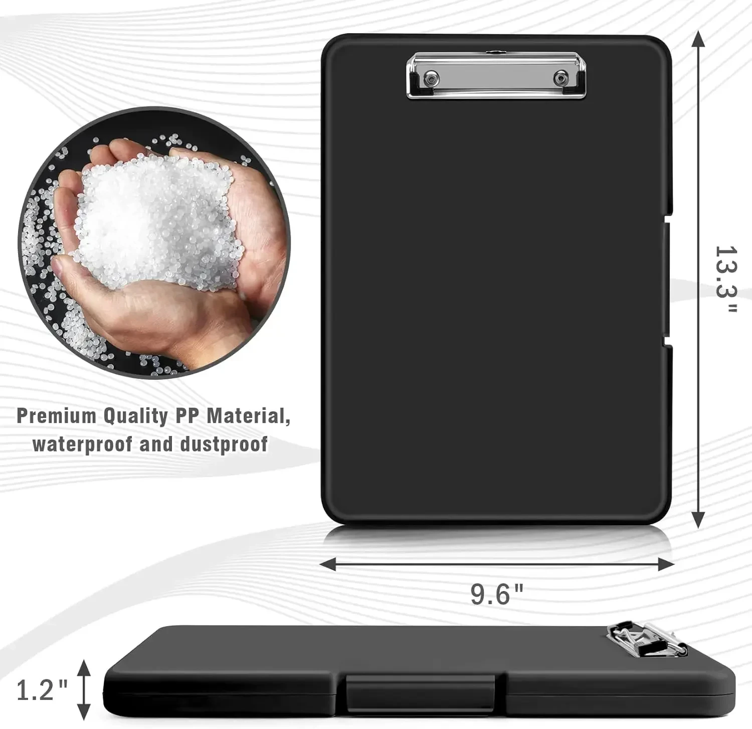 A4 Clipboard Storage Box Side‑Open Foldable Plastic Writing Board Case With Pen Slot Multifunctional File Organizer Office Study