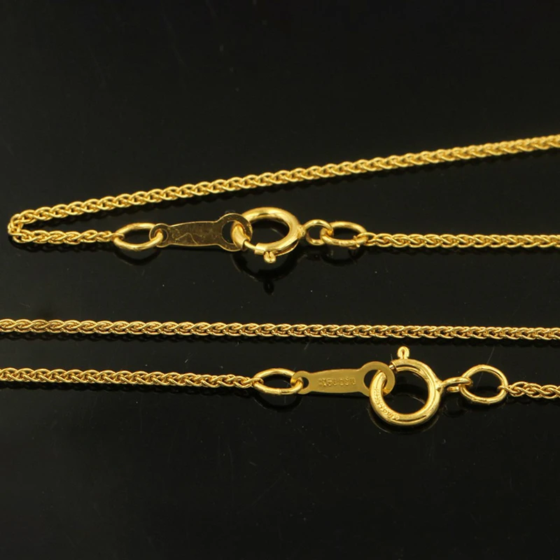 Real 14K Gold Filled 1mm Cable Chain Finished Necklace W/Spring Clasp Gold jewelry Minimalist Gold Filled Women Jewelry