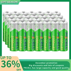 PKCELL 24PCS AA NiMH 1.2V 2200mAh Pre-charged Rechargeable Battery Rechargeable AA Batteries 1.2V 2200mAh NIMH Double A Battery