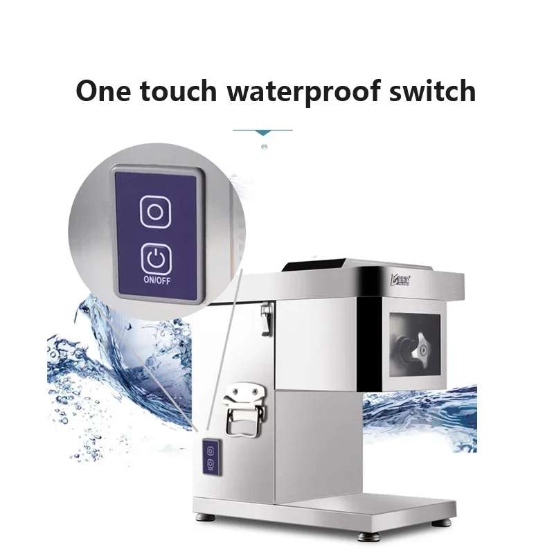 Fatiador de carne elétrico multifuncional, 1500W, alta potência, aço inoxidável, grande, comercial