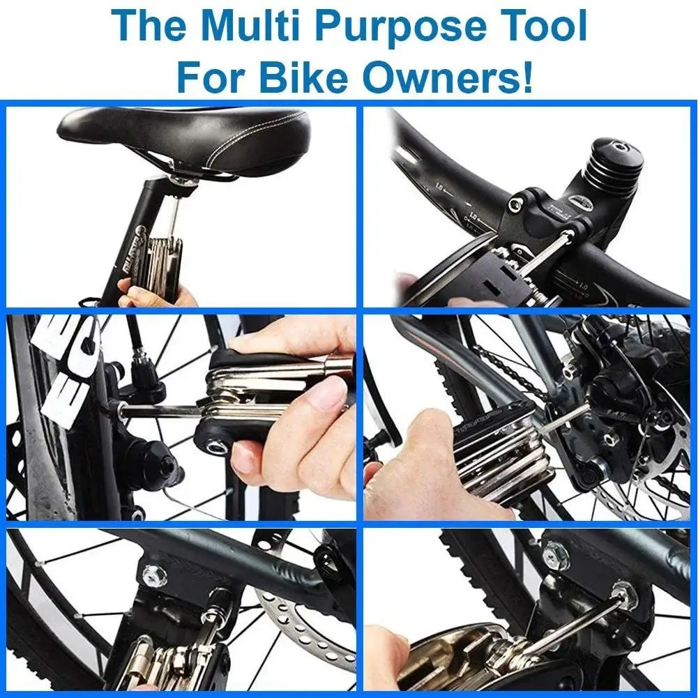 16 In 1 Mountain Bike Portable Socket Multipurpose Wrench Bicycle Multi Tool Screwdriver Motorcycle Bicycle Repair Tools