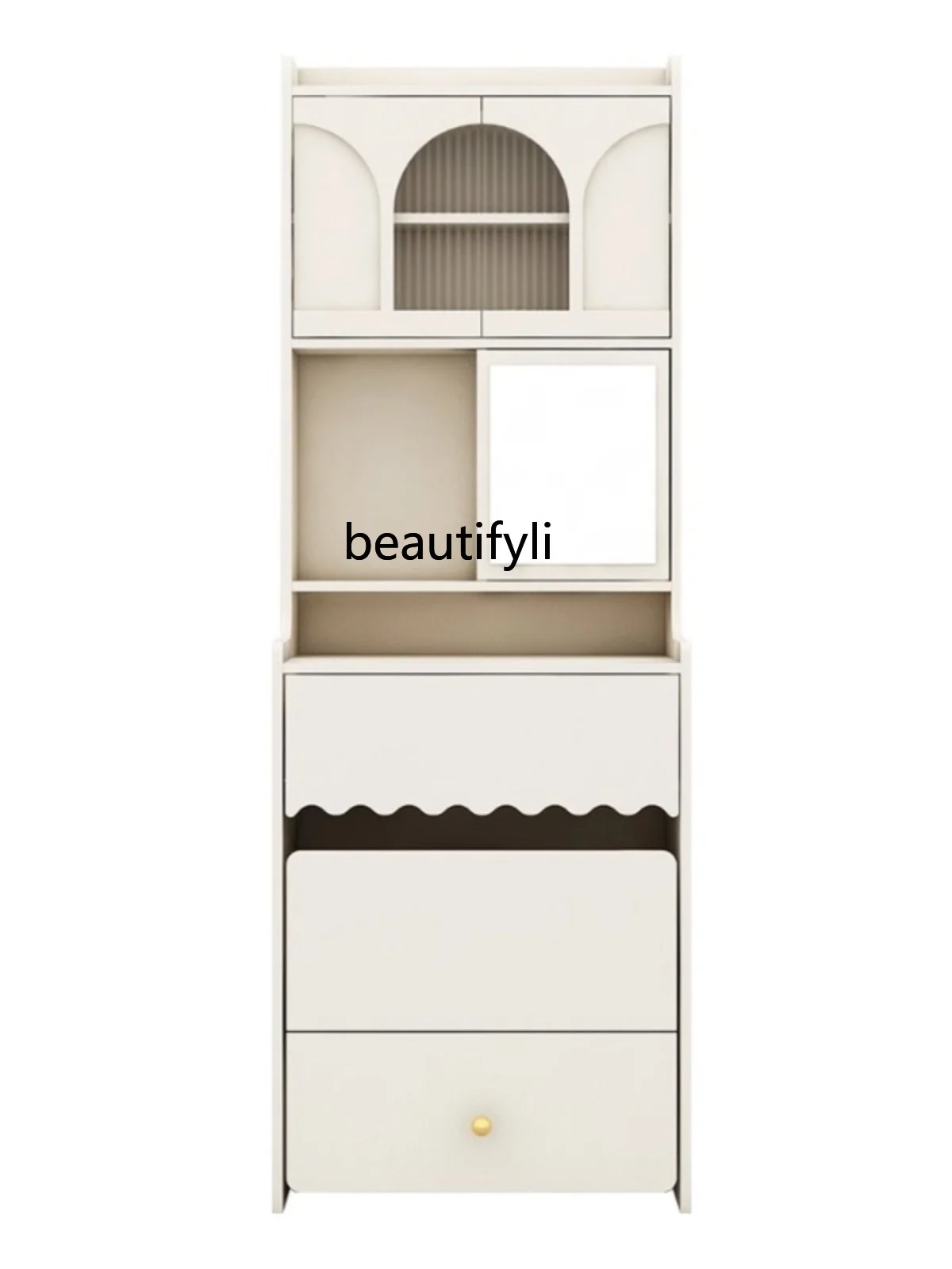 

Cream Style Dressing Table Makeup Table Master Bedroom Modern Simple Small Mini Cosmetic Cabinet Desk Dresser Integrated