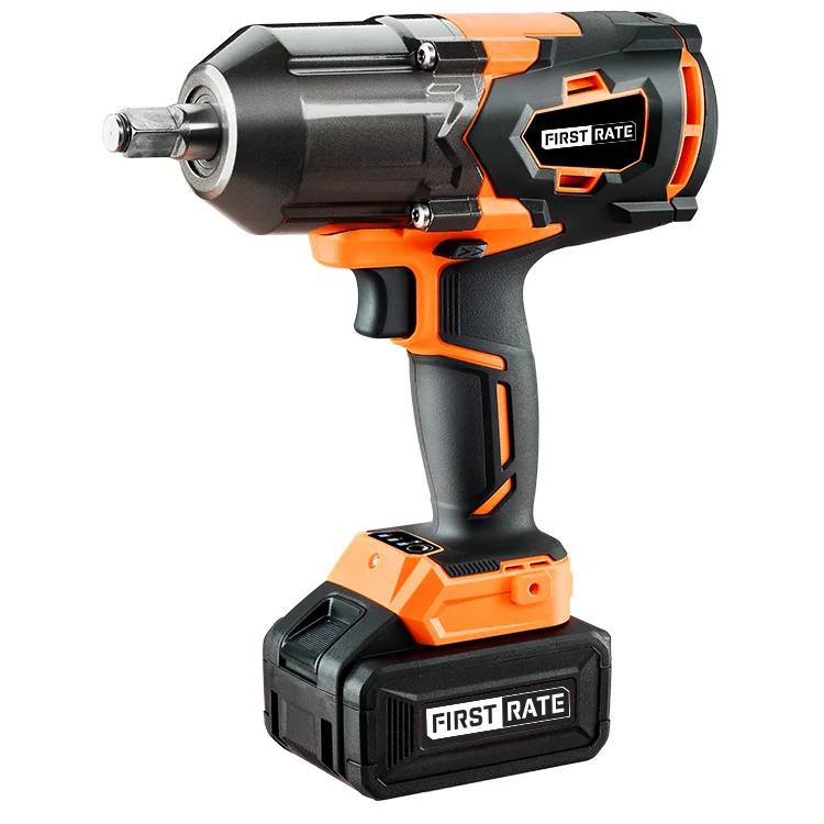 First Rate 20V Brushless Cordless Impact Wrench with LED Light, Max 1200N.m for Nut Busting