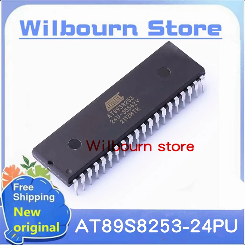 

5PCS-10PCS/LOT 100% NEW AT89S8253-24PU AT89S8253-24U AT89S8253 DIP40 Flash microcontroller chip