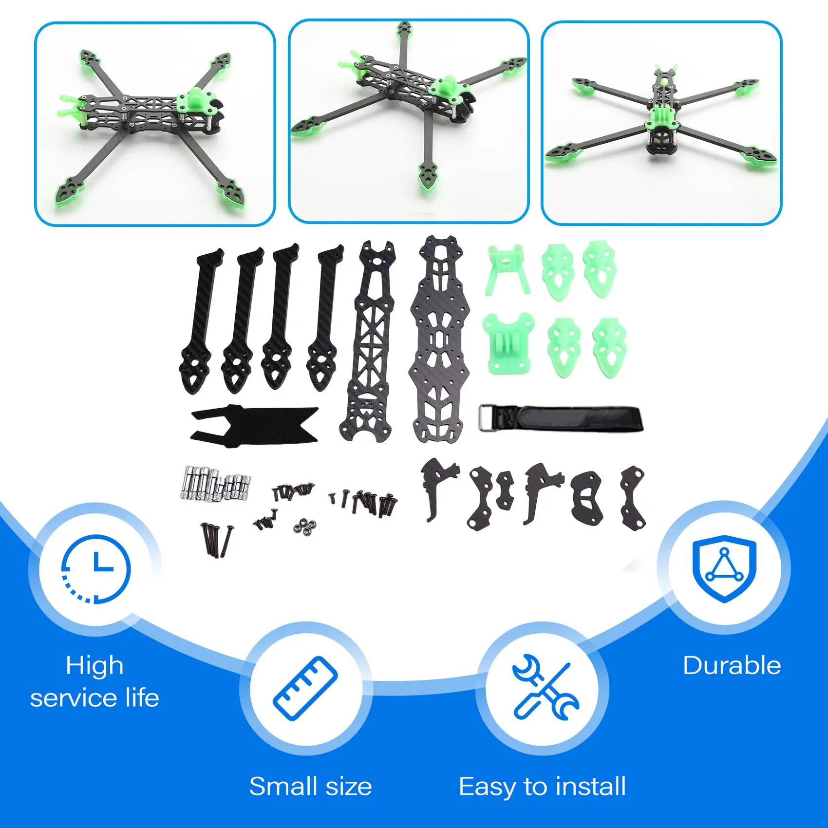 ABKI-MARK4-HD Mark 4 HD 5 дюймов 240 мм комплект рамы FPV из углеродного волокна с кронштейном 5 мм для O3 FPV Racing Drone Quadcopter Freestyle