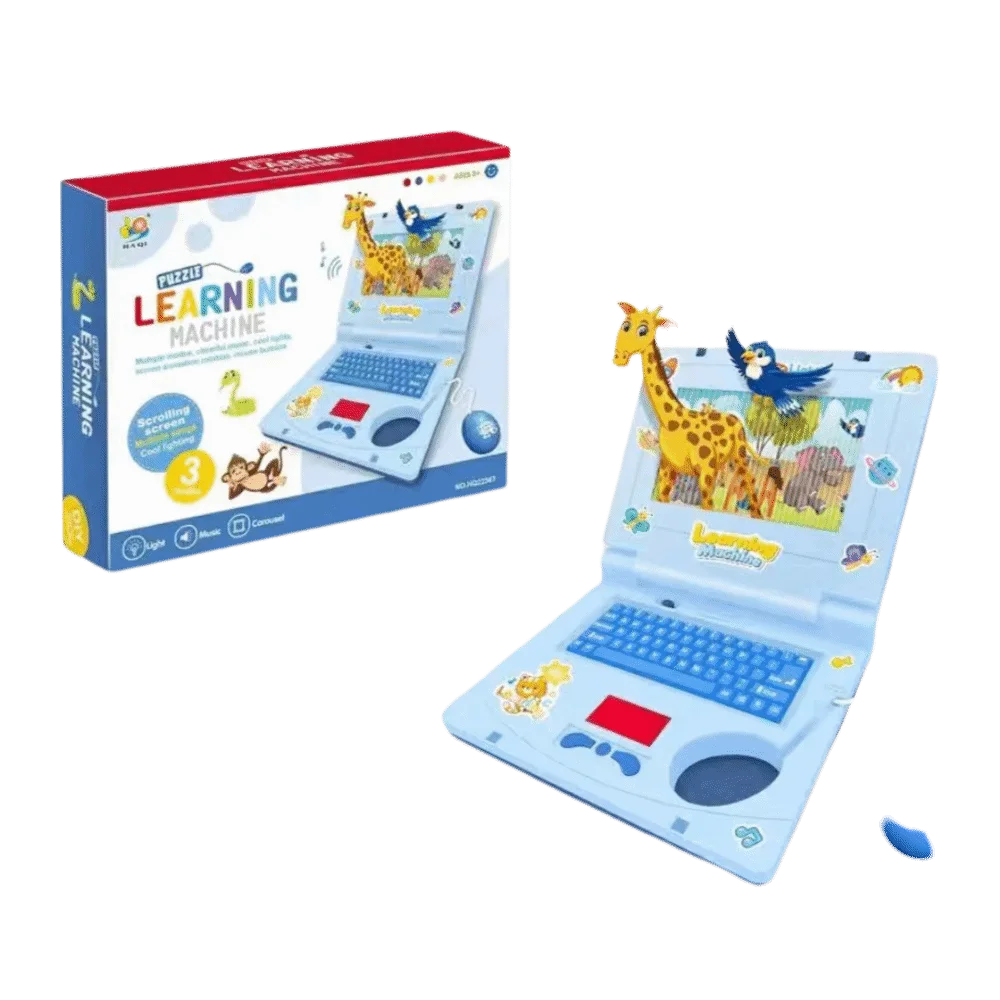 Plastic Toddler Educational Laptop LED Display Battery Simulation Computer Music Function Multi-function