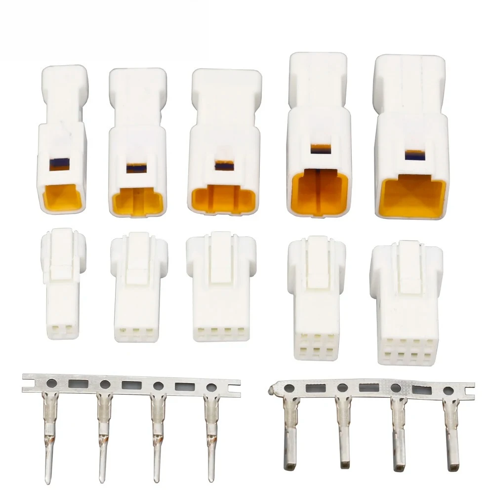 JST02R-JWPF-VSLE waterproof JST connector kit 2/3/4/6/8P male and female plugs, automotive electrical docking socket (1 set)
