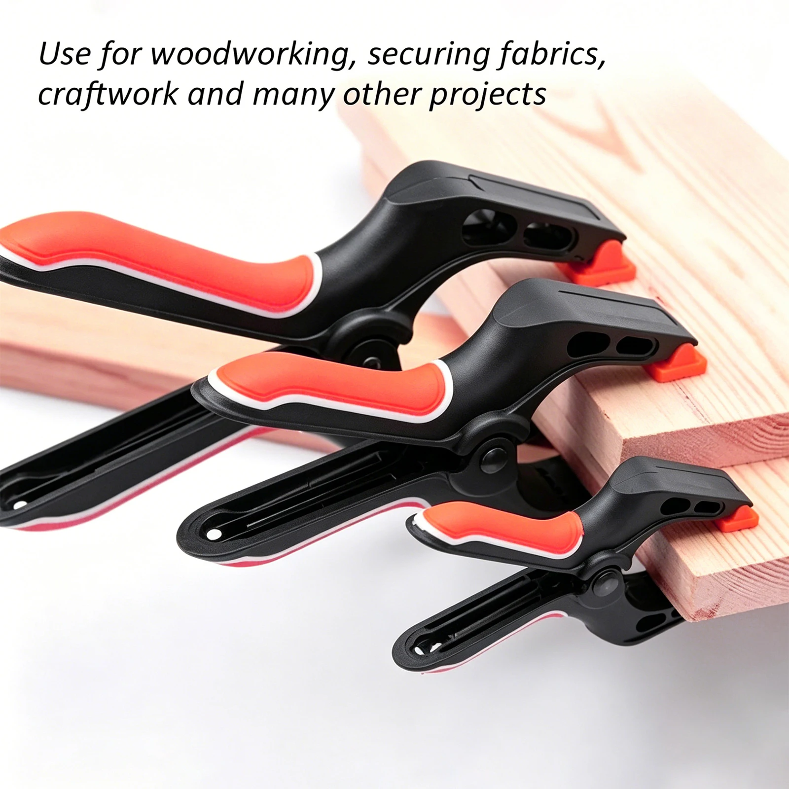 Plastic Spring Clamps 4/6/9 Inch Suitable for Workholding Hand Tools, DIY, Woodworking, Gluing, Clamping and Securing