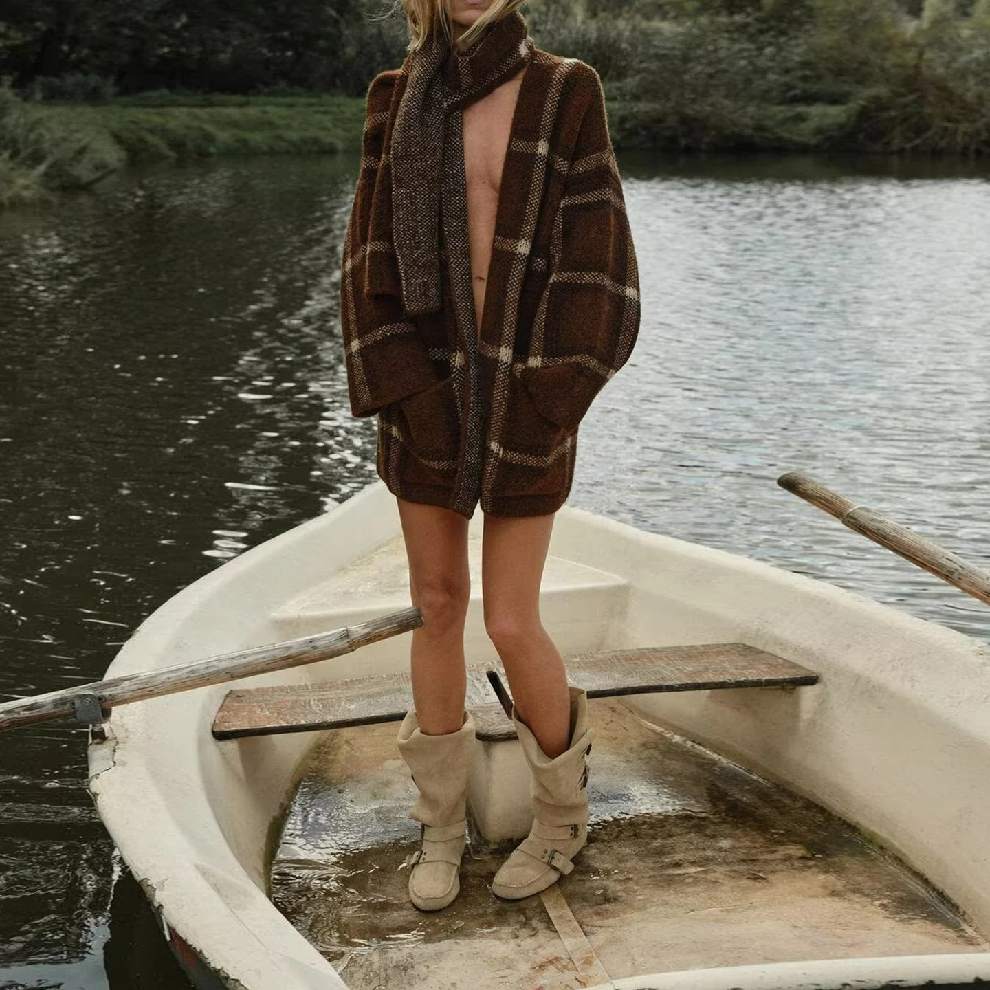 

Z женский модный клетчатый шарф или пальто, осень 2024, качество Personali, китайский бренд, другие конвенты из 00% материала