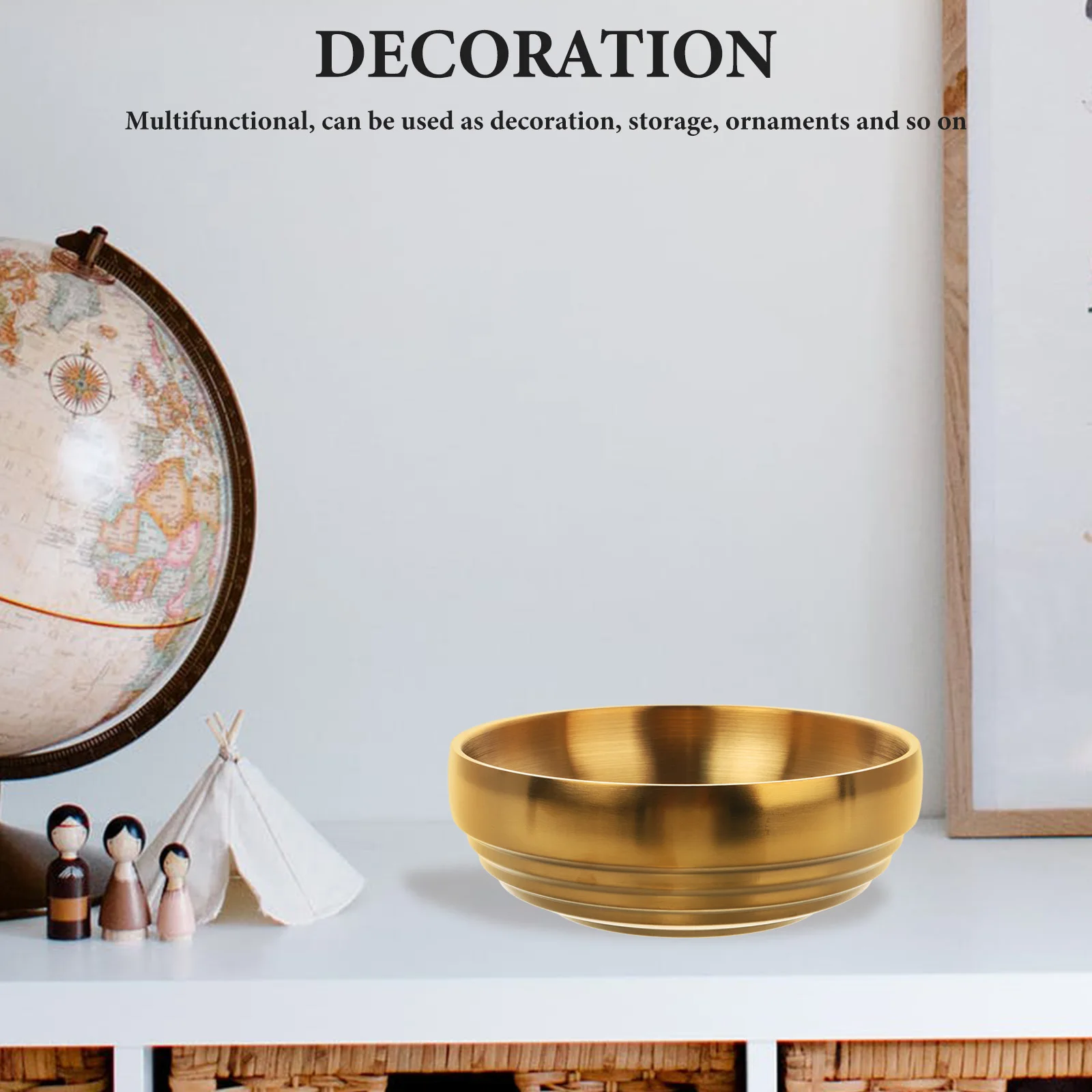 

ULDIGI Decorative Bowl Stainless Steel Key Holder Jewelry Storage Home Entryway Table Decor Modern Minimalist Design