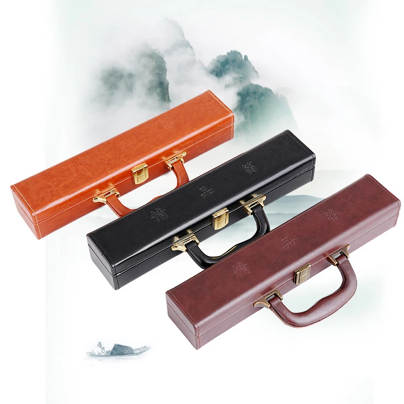 Trend 2024 Portable Flute Box Pu Leather Storage Box Universal Thickened Lining Waterproof Handheld Saxophone Instruments Case