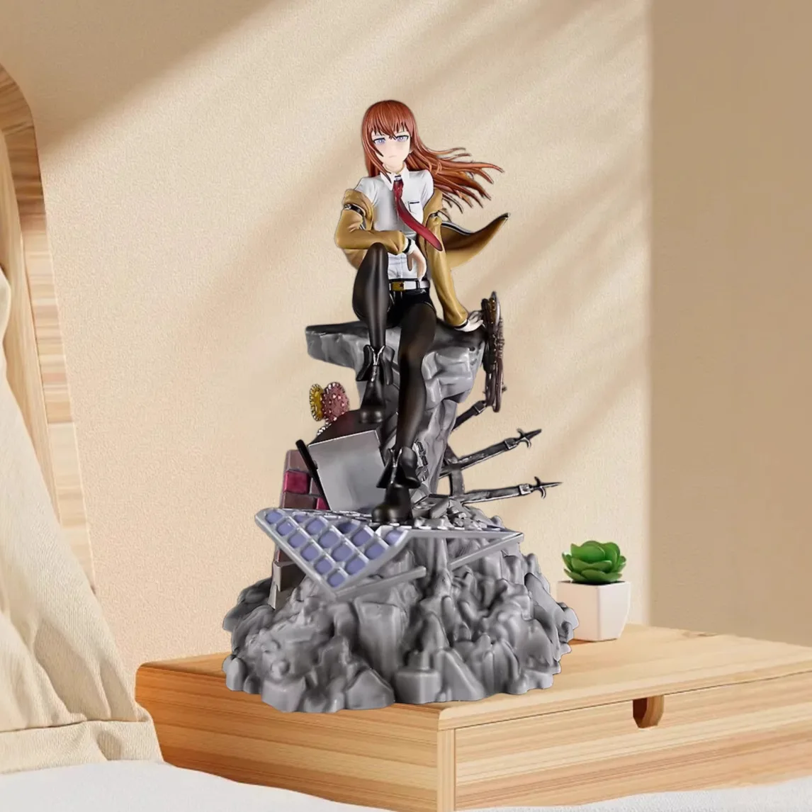 

25 см Steins Gate Makise Kurisu сидящая статуя GK аниме фигурки героев ручной работы настольный чехол украшение орнамент подарок