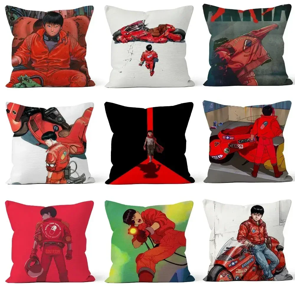 Cover Tetsuo Anime Throw Pillow Cover Soft Short Plush Akira Case For Sofa Neo-Tokyo Bedroom Cozy Home Kaneda Decor