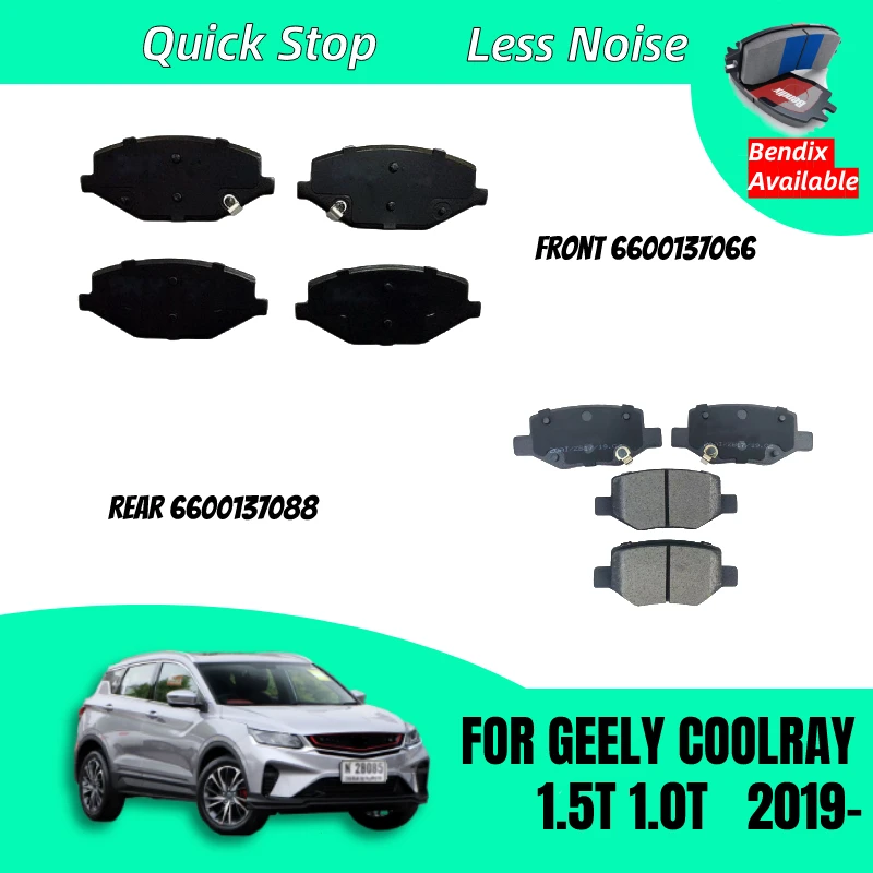 THREEON Quick Stop Front Rear Brake pads For Geely CoolRay 1.5T 1.0T 2019- Front 6600137066 Rear 6600137088