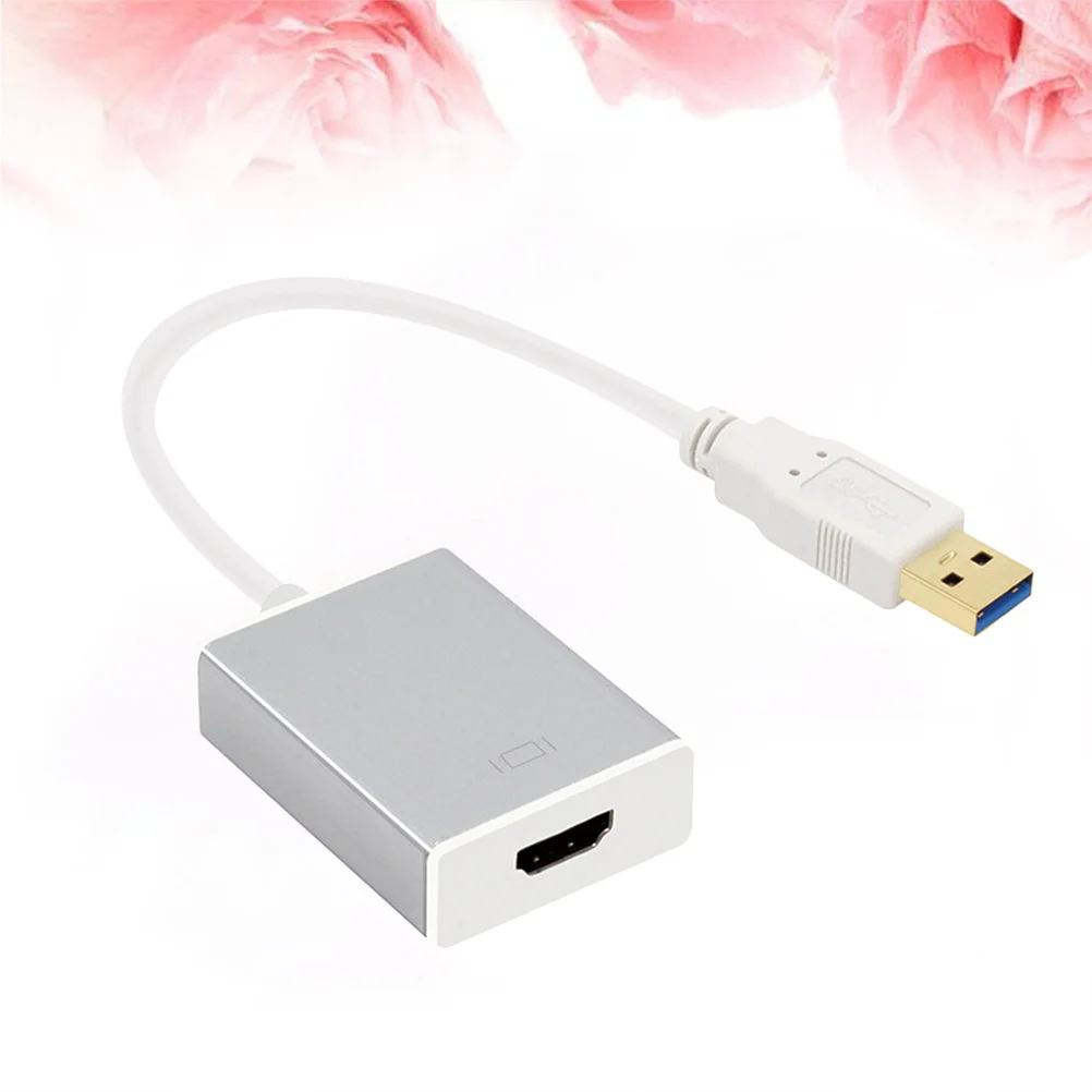 Cavo adattatore video USB 3.0 argento 1080p per laptop PC proiettore Hdtv multi-schermo 6 supporto display audio sincrono