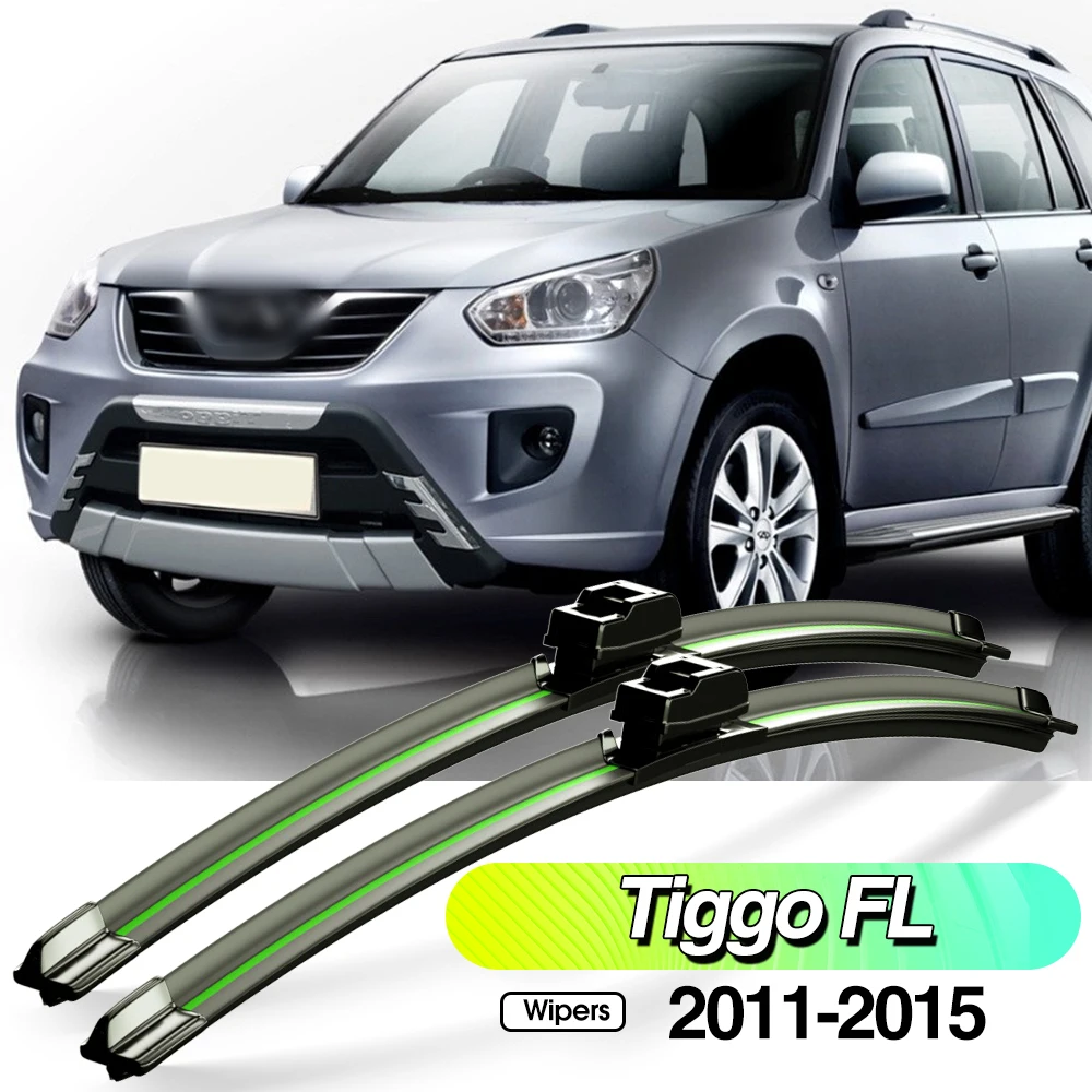 Chery Tiggo FL 2011-2015 용 앞 유리 와이퍼 블레이드, 앞유리 창문 액세서리, 2012 2013 2014, 2 개