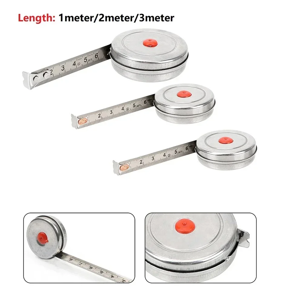 1/2/3meter Mini Retractable Tape Woodworking Measureing Ruler ABS/Stainless Steel  Retractable Metric Ruler Measuring Tools