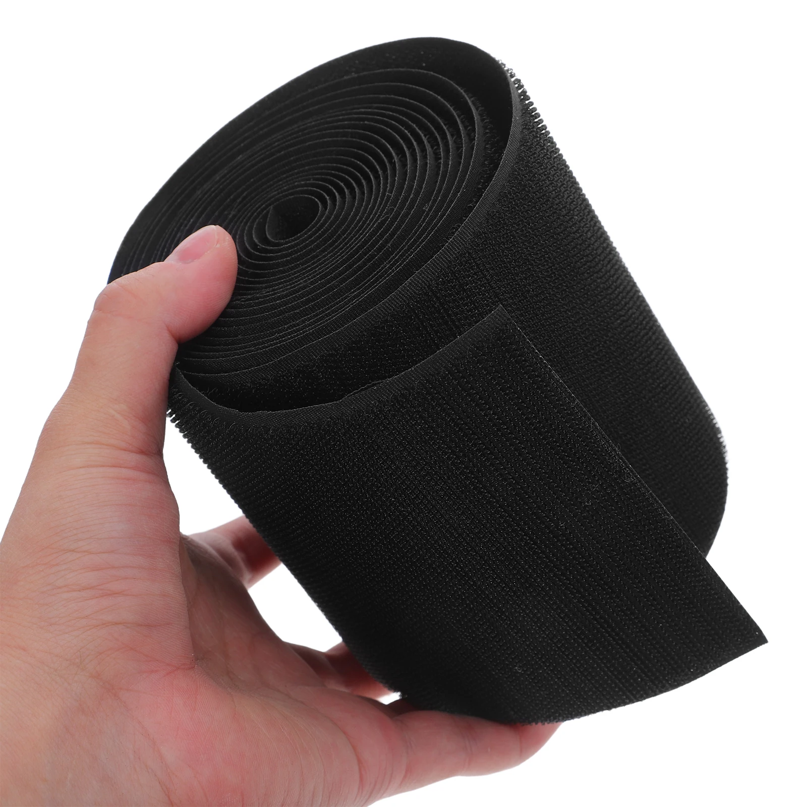 

Adjustable Reusable Floor Cable Protector Strip Black Wire Organizer for Carpet Cord Management Cover Hook Loop