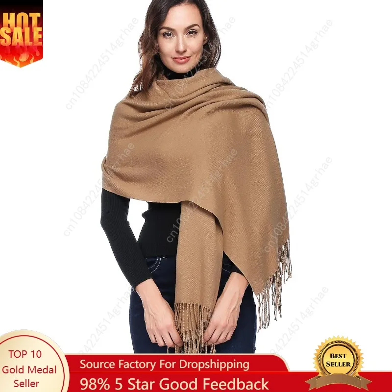 

HOYAYO Extra Large Thick Pashmina Shawl Wraps - Wool Soft Winter Warm Scarves Travel Blanket for Women