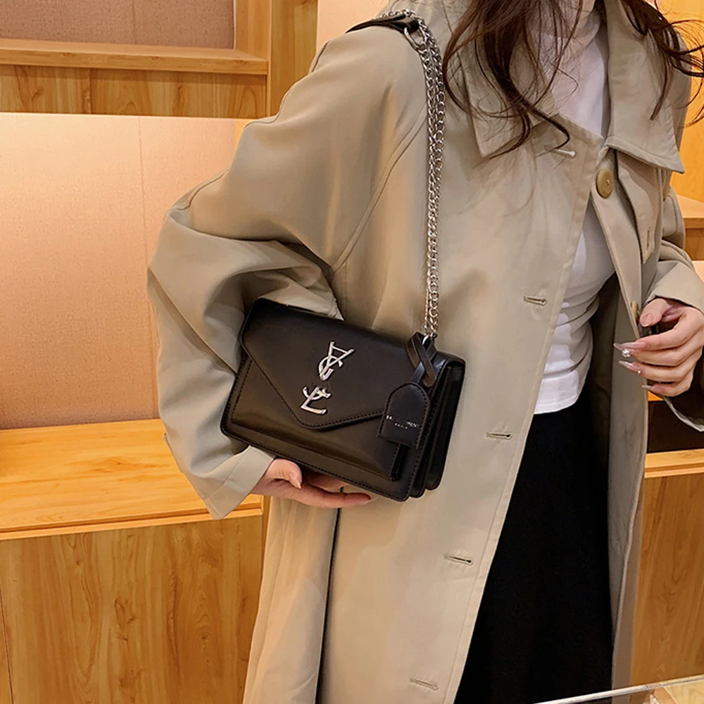 New C Trend Korean Edition Small Square Bag Design Sense Fashionable and Minimalist Chain Bag Women's Bag Quality Shoulder Bag