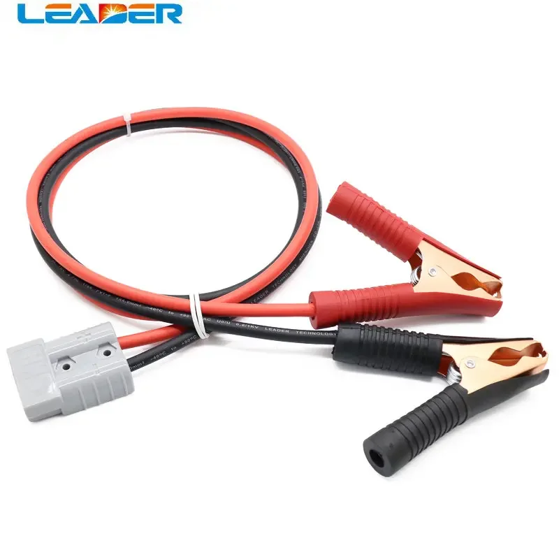 

LEADER SOLAR Battery DC Connector 50A 600V with 1m-5m 4mm2 Red Black Solar Cable with Alligator Clip Connect Portable