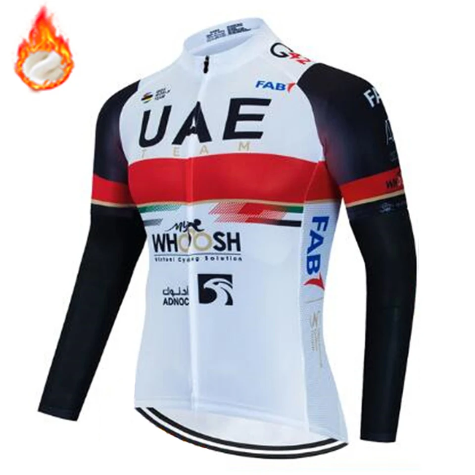 2024 Winter Thermal Fleece Cycling Jersey Top MTB Bike Outdoor Men\'s Bicycle Clothing Long Sleeve Shirt Uniform