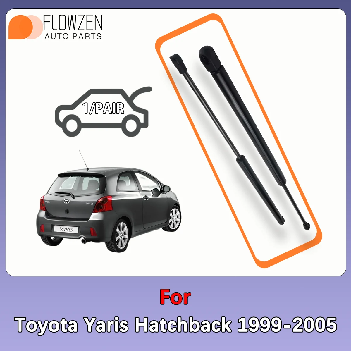 

Газовые стойки багажника, пружинная планка для Toyota Yaris Hatchback 1999-2005, задняя амортизационная стойка, прижимная штанга OE 6895009110 6895009120