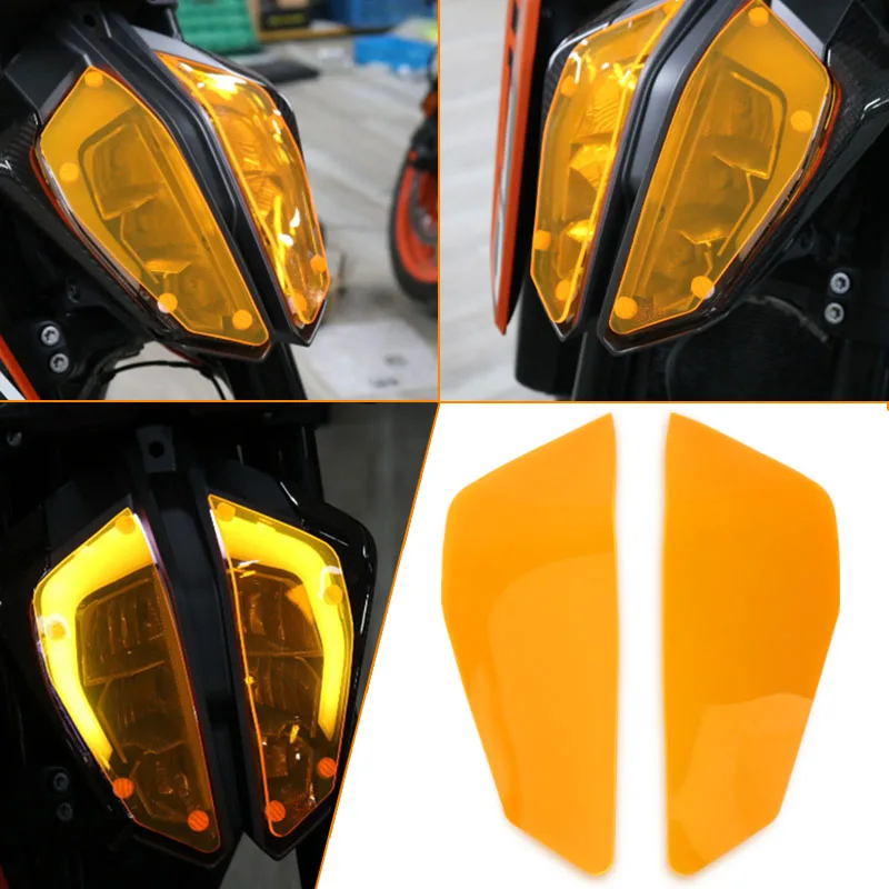 

2024 Motorcycle Acrylic Front Headlight Guard Head Light Lens Cover Protector For DUKE 790 For DUKE 890