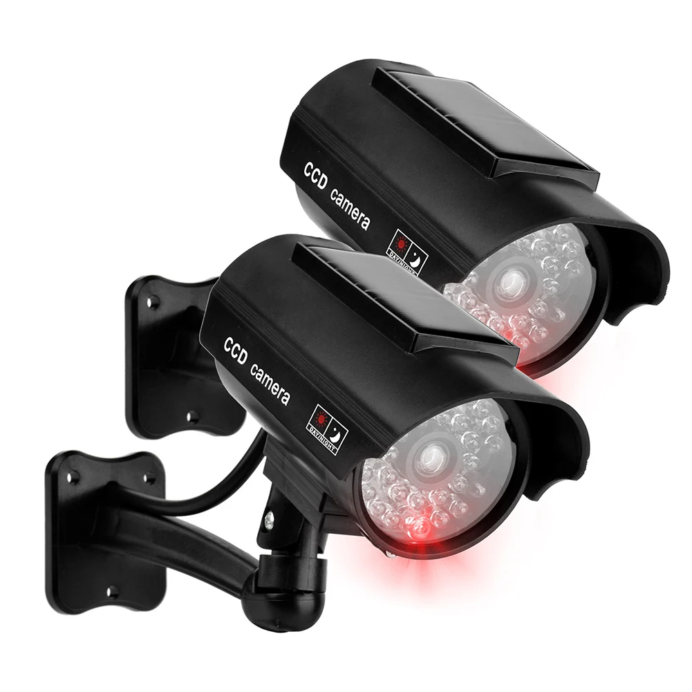 كاميرا CCTV وهمية مع ضوء LED أحمر وامض، كاميرا مراقبة وهمية، كاميرا مراقبة CCTV لرابط السرقة للأماكن الخارجية والداخلية