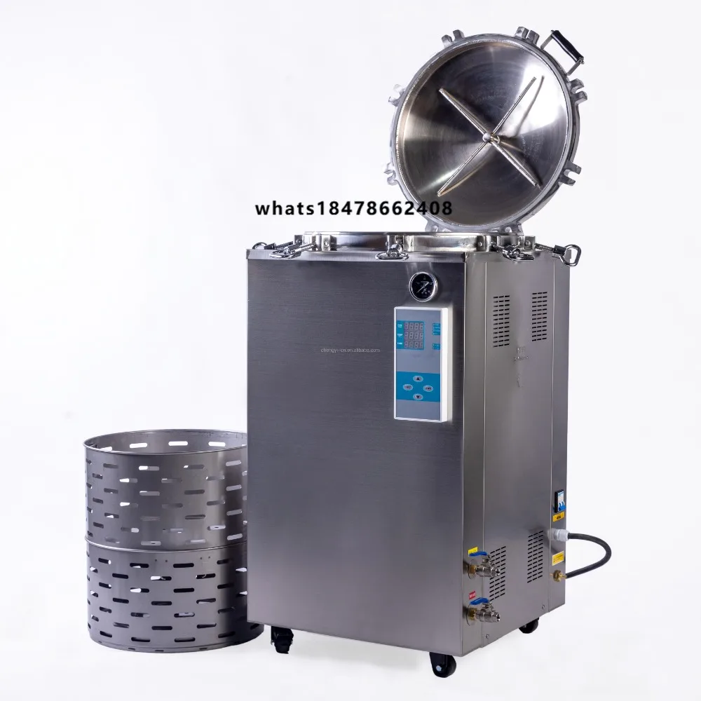 Vertical Autoclave Sterilizer 35 50 75 100 150 Litres for Canned Food Mushroom Retort Autoclave Machines Instock