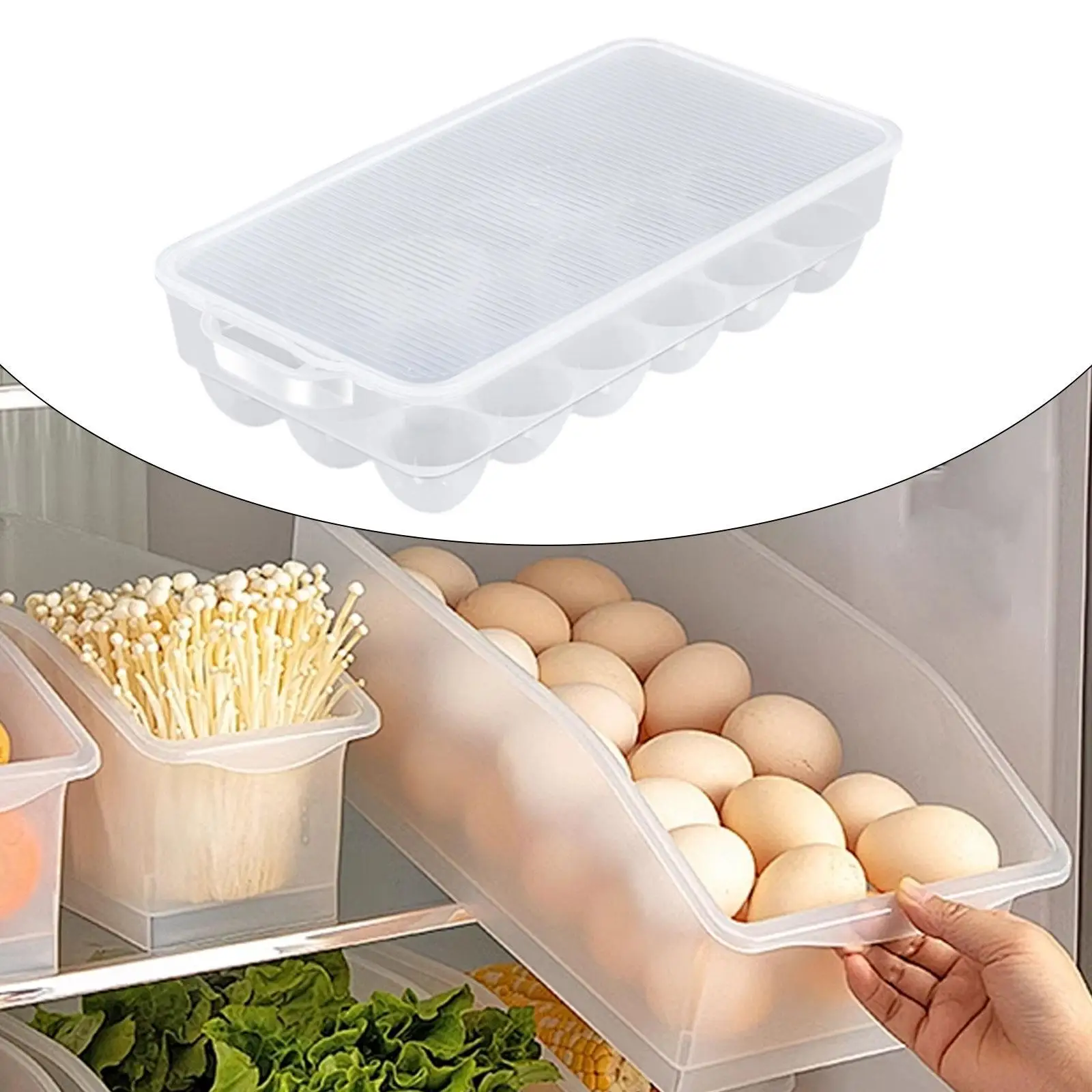 Clear Transparent Egg Storage Box Refrigerator Egg Organizer Thickened Premium