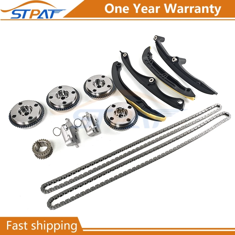 STPAT Engine Parts Timing Chain Kit Fit 3.5 L For Ford F-150 Expedition 3.5L V6 GAS DOHC T35PDTD 2017-2023 HL3Z6268A HL3Z6L266A