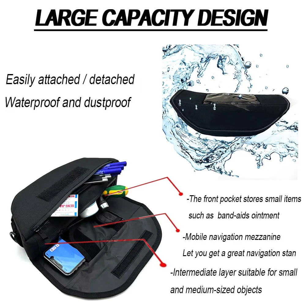 Motocicleta Handlebar Storage Bag, impermeável e à prova de poeira, Ducati Scrambler 800, 1100, 400, Motorcycle Handlebar Travel Bag