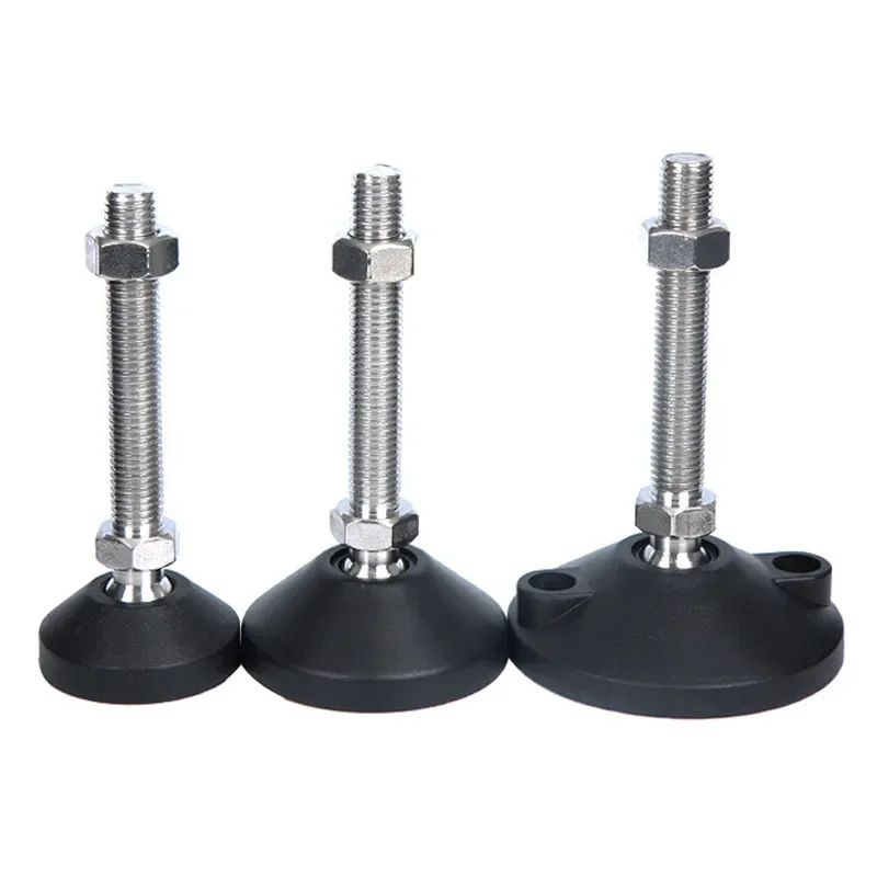 Adjustable Lathe Leg Thread Type Adjustable Levelling Feet Swivel Base Articulating Leveling Legs Furniture Glide Pad M8 M10 M12