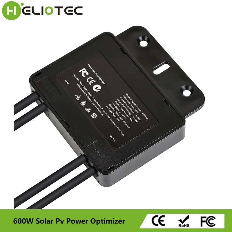 Integrated PV Power Optimizer 600W 60V Input IP67 Real-time Solar Panel Monitoring Voltage-Limiting Anti-Hotspot