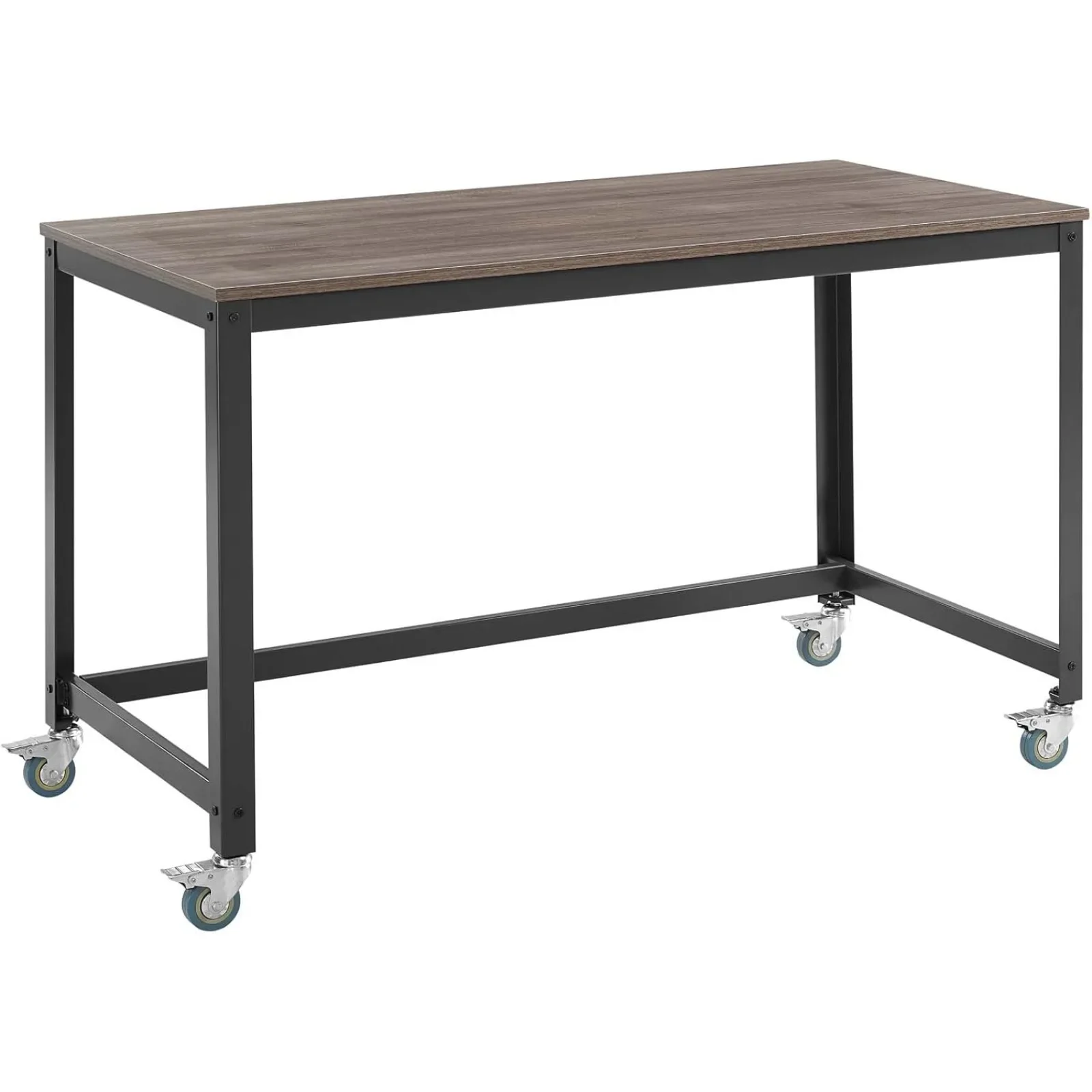 US Vivify Industrial Modern Computer Office Desk With Locking Casters