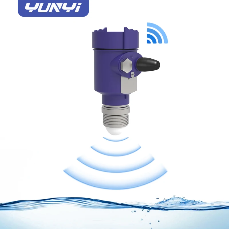 Yunyi Small Lens Threaded 80GHz Wireless Radar Level Sensor LCD LPG Tank ATEX Certified for Fuel Level Measurement