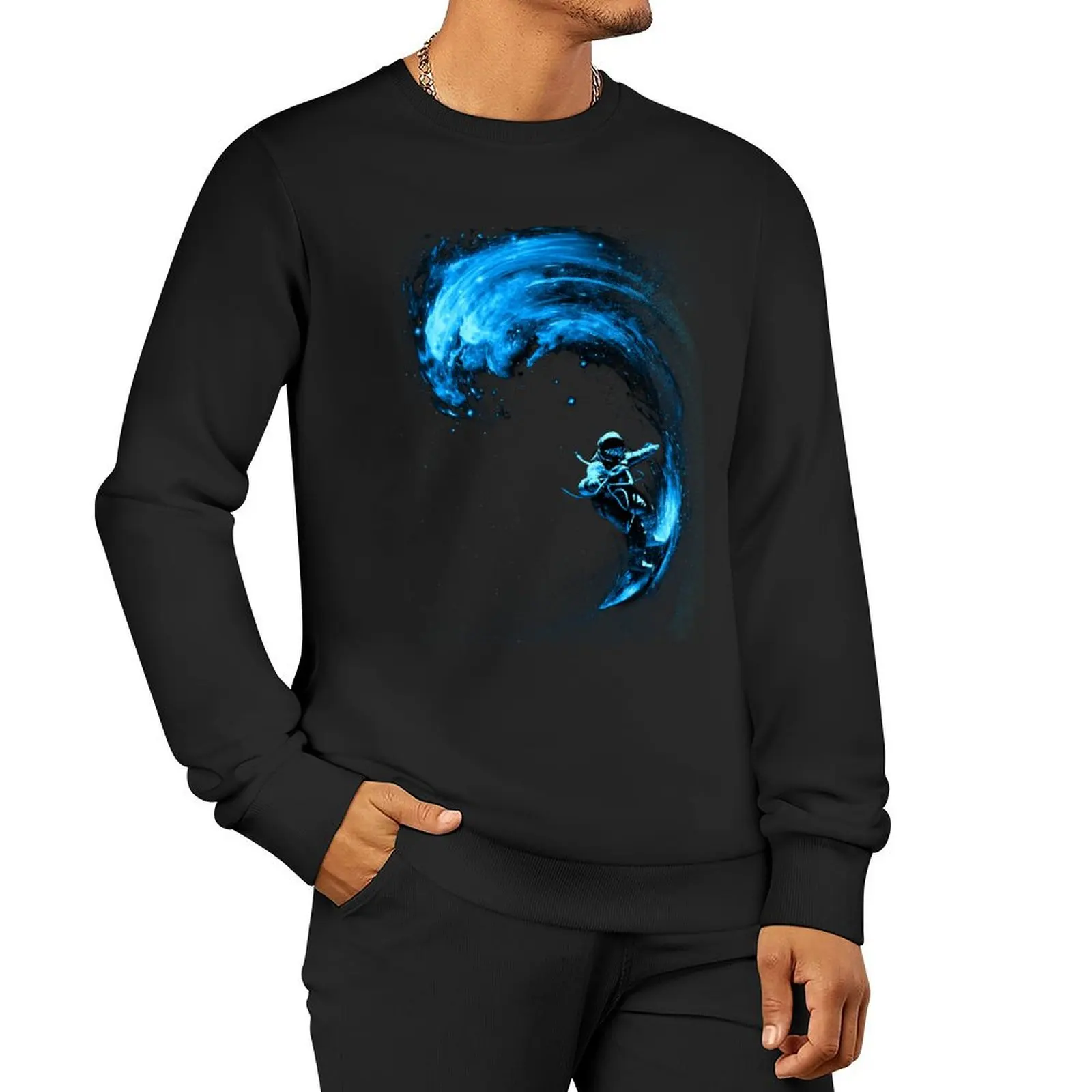 

Space Surfing Sweatshirt autumn sweatshirt for men