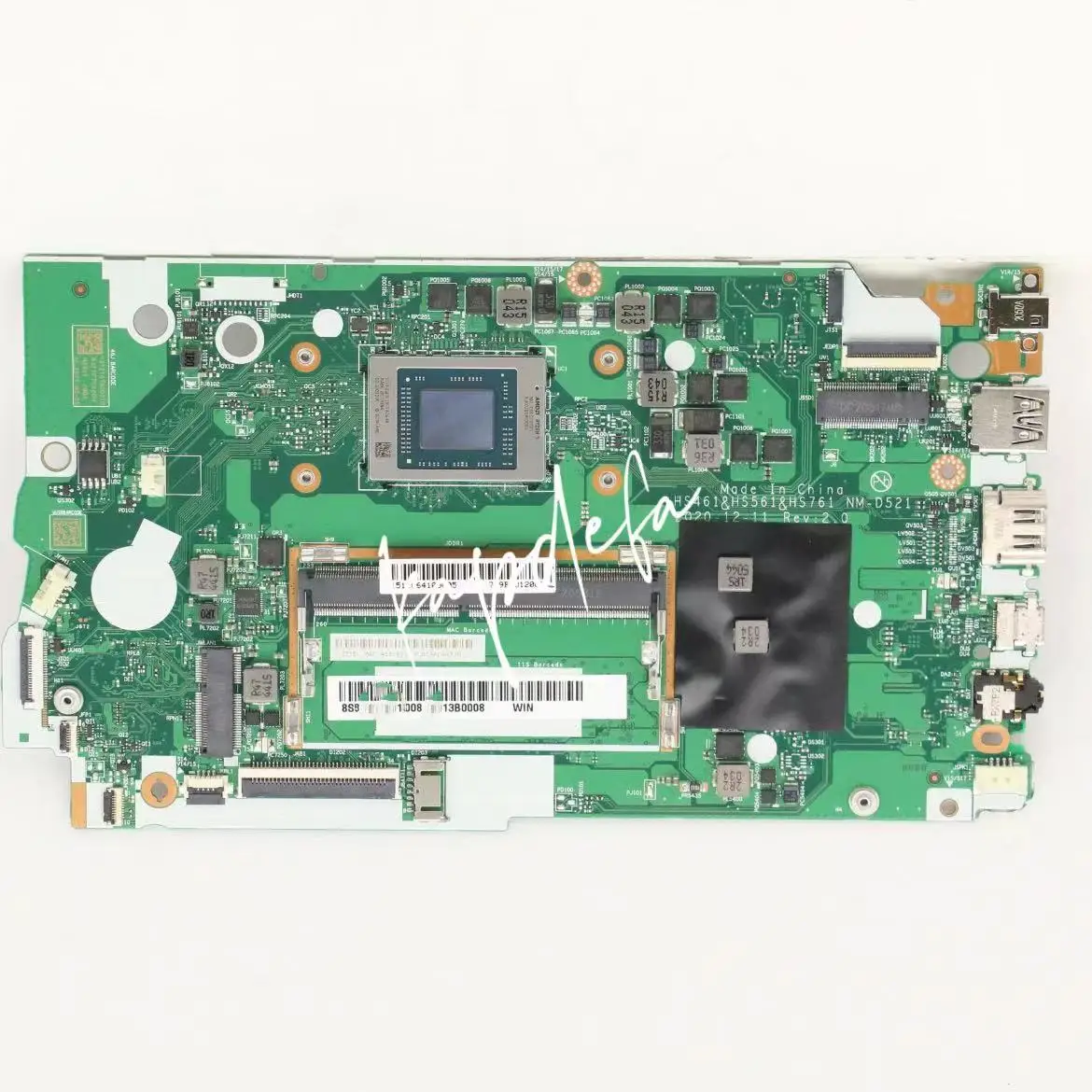 Imagem -03 - Laptop Motherboard para Ideapad Nm-d521 Cpu R35300u R5-5500u R7-5700u Amd Ram:4gb Ddr4 100 Teste ok