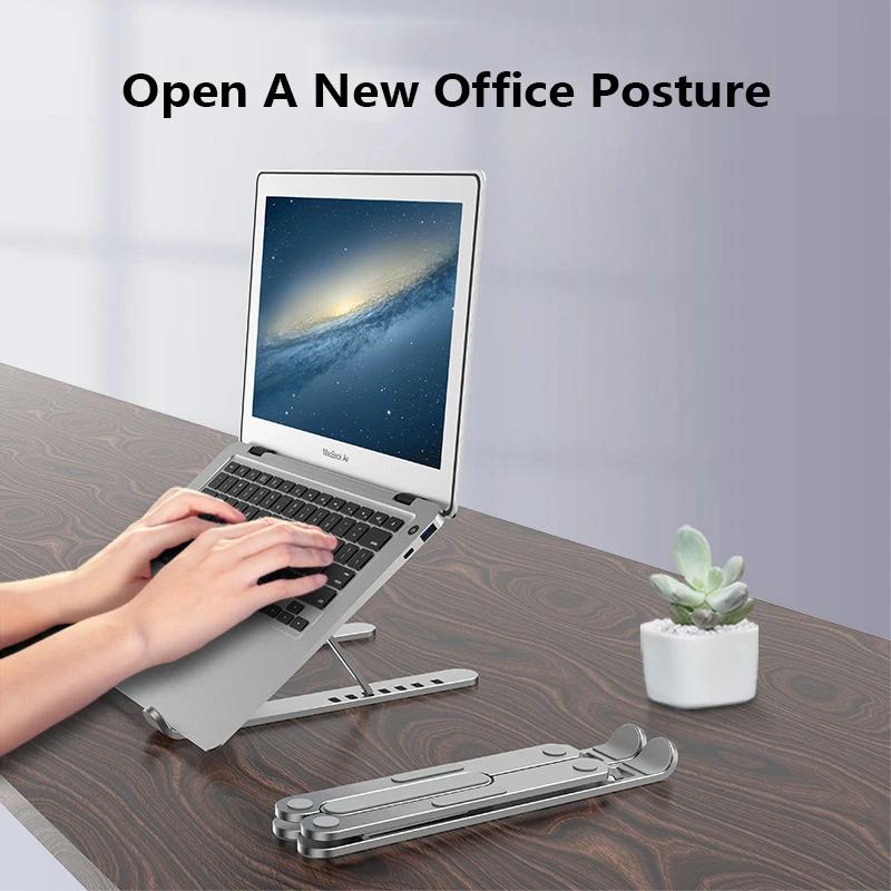 

Hollow Bottom Heat Dissipation Aluminum Tablet Stand Foldable Laptop Stand Lifting Bottom Anti-slip Desktop Stand Cooling Pad
